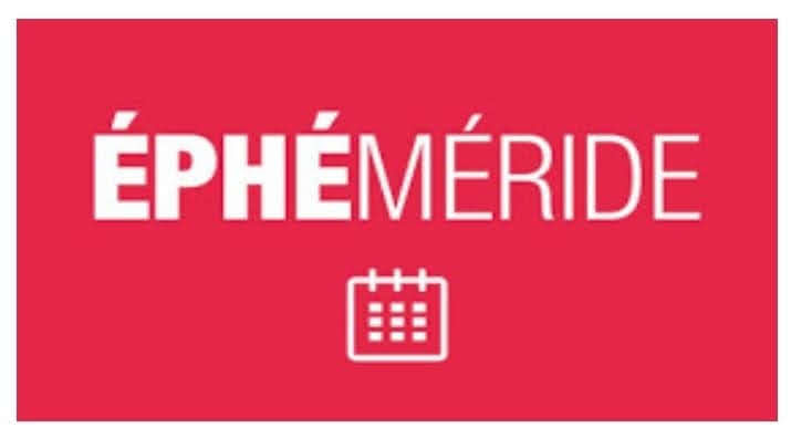 Éphéméride du jour