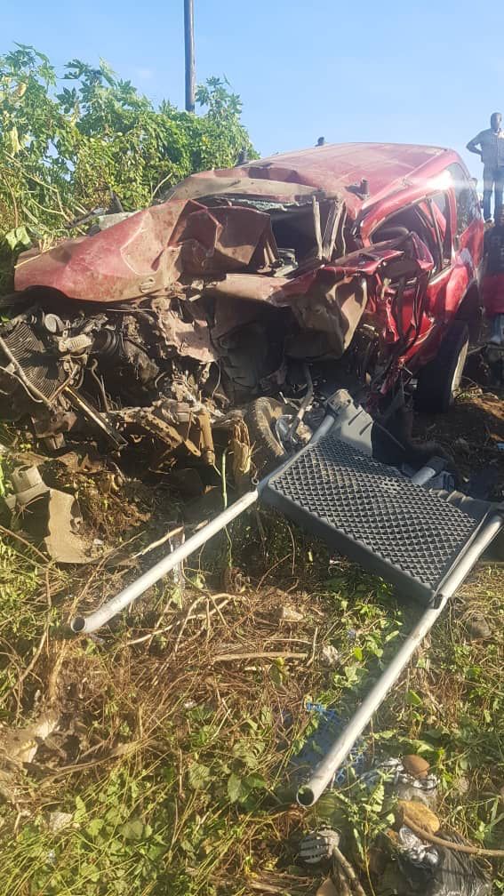 Le véhicule accidenté