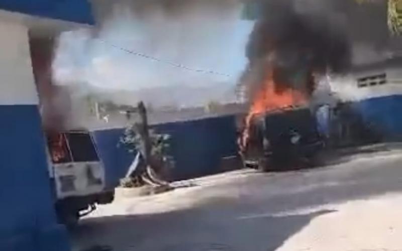 Incendie au sous-commissariat Portail Léôgane 