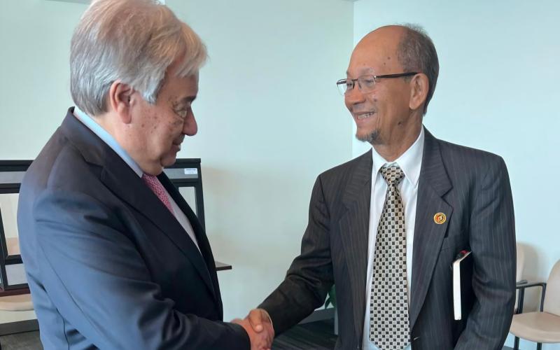 Rencontre entre Conseiller Président Leslie Voltaire et le SG de l’ONU Antonio Guterres 