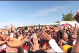 La foule de fidèles protestants à Village de Dieu 