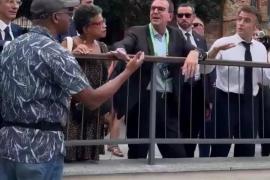 Emmanuel Macron interpellé par un Haïtien 