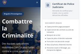 Illustration : capture d'écran de l'Interface du site de la DCPJ